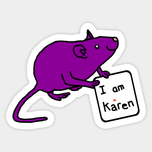 Rat Takes Back Karen Name for Cute Animals Sticker